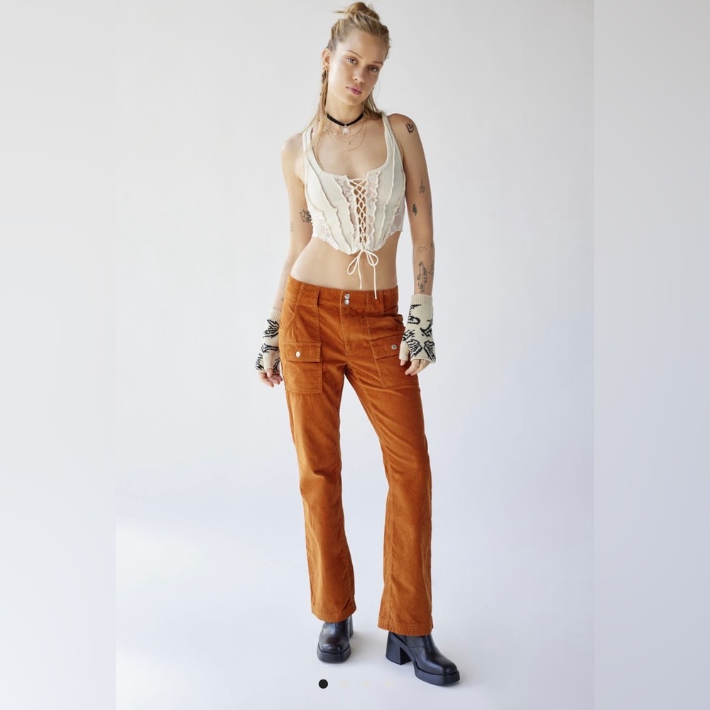 BDG Urban Outfitters Y2K Low rise Lucille Corduroy Cargo Pants